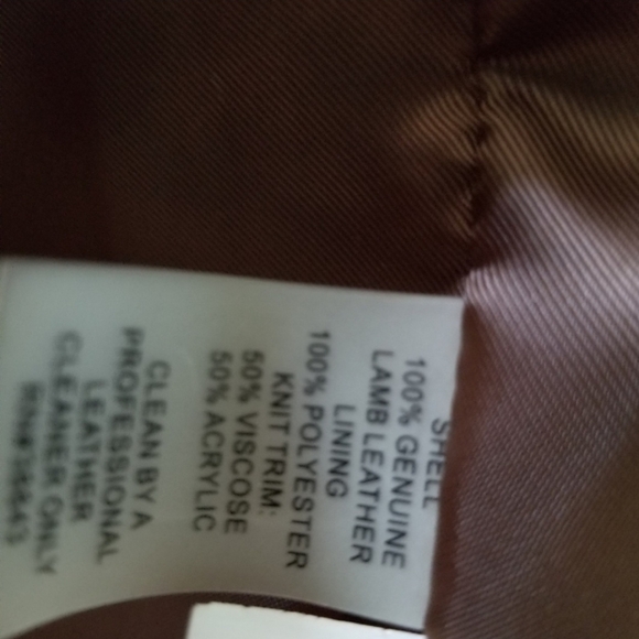 Tahari Brown Leather Jacket Size Medium - Picture 4 of 4